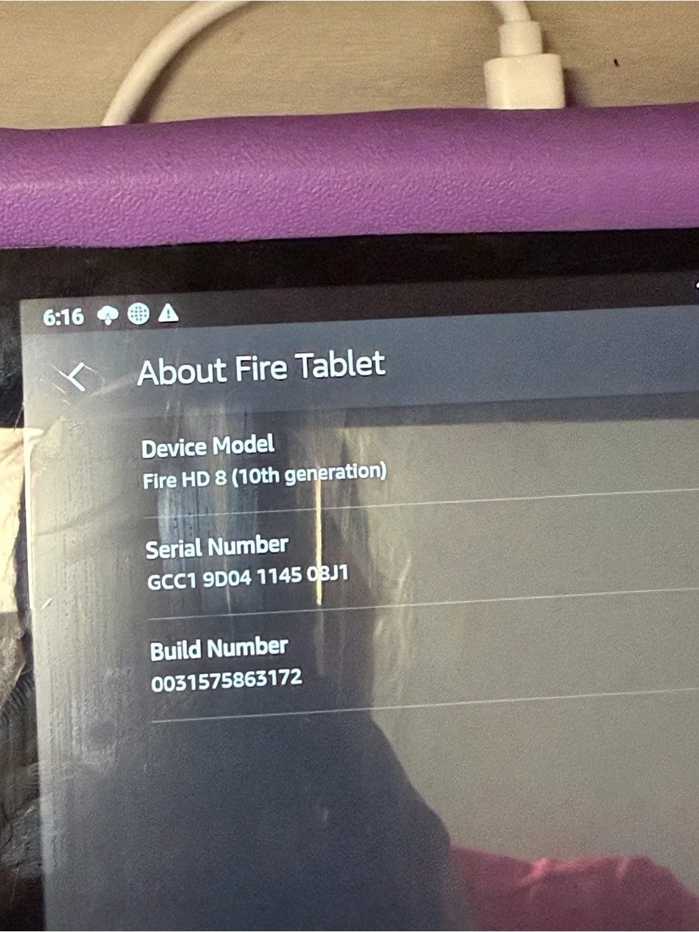 Amazon Fire Tablet in Bright Purple Protective Case